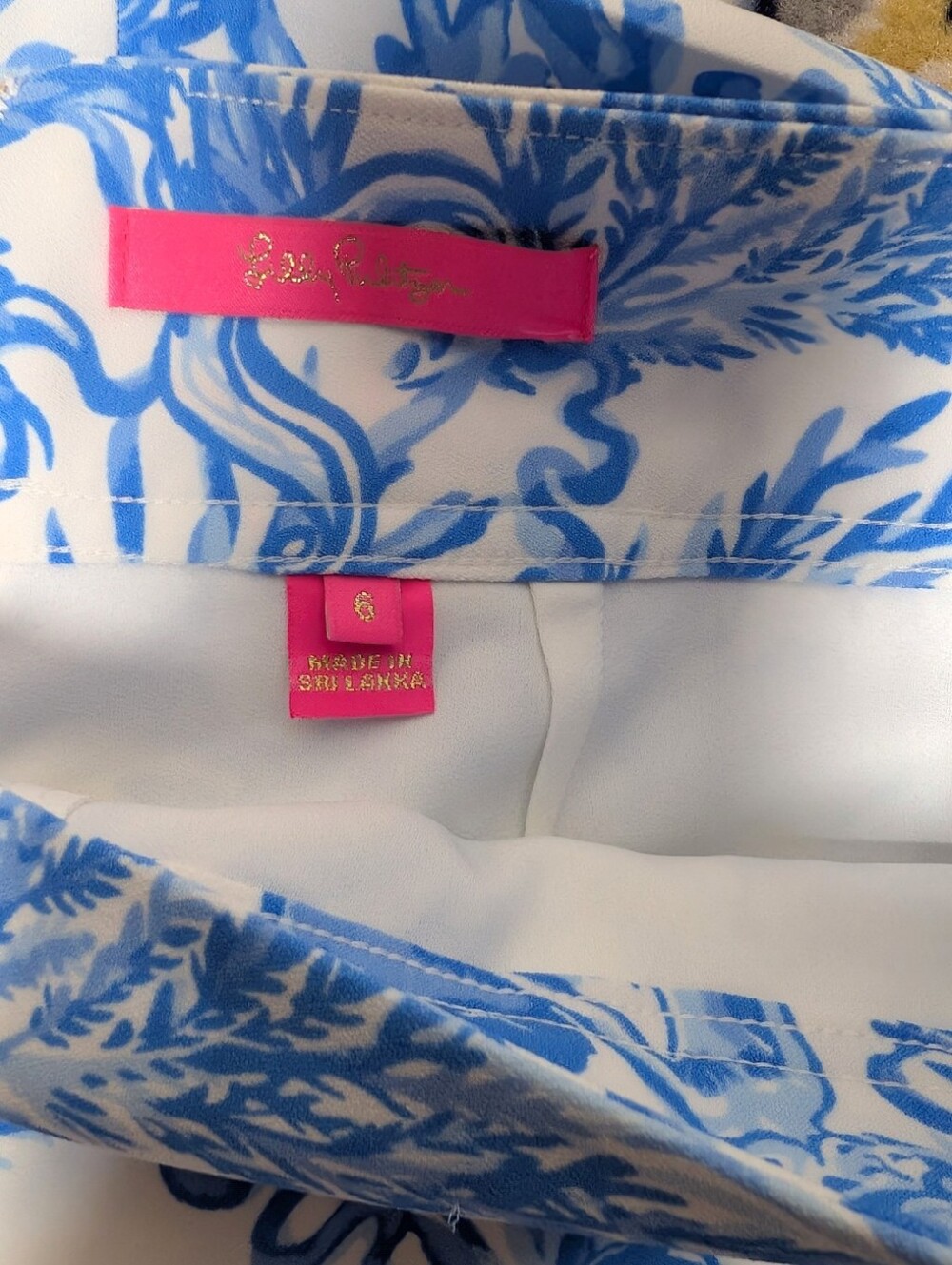 LILLY PULITZER JONAS HIGH WAISTED SKORT RESORT WHITE AQUA LOUNGE BLUE 6 - Picture 4 of 8
